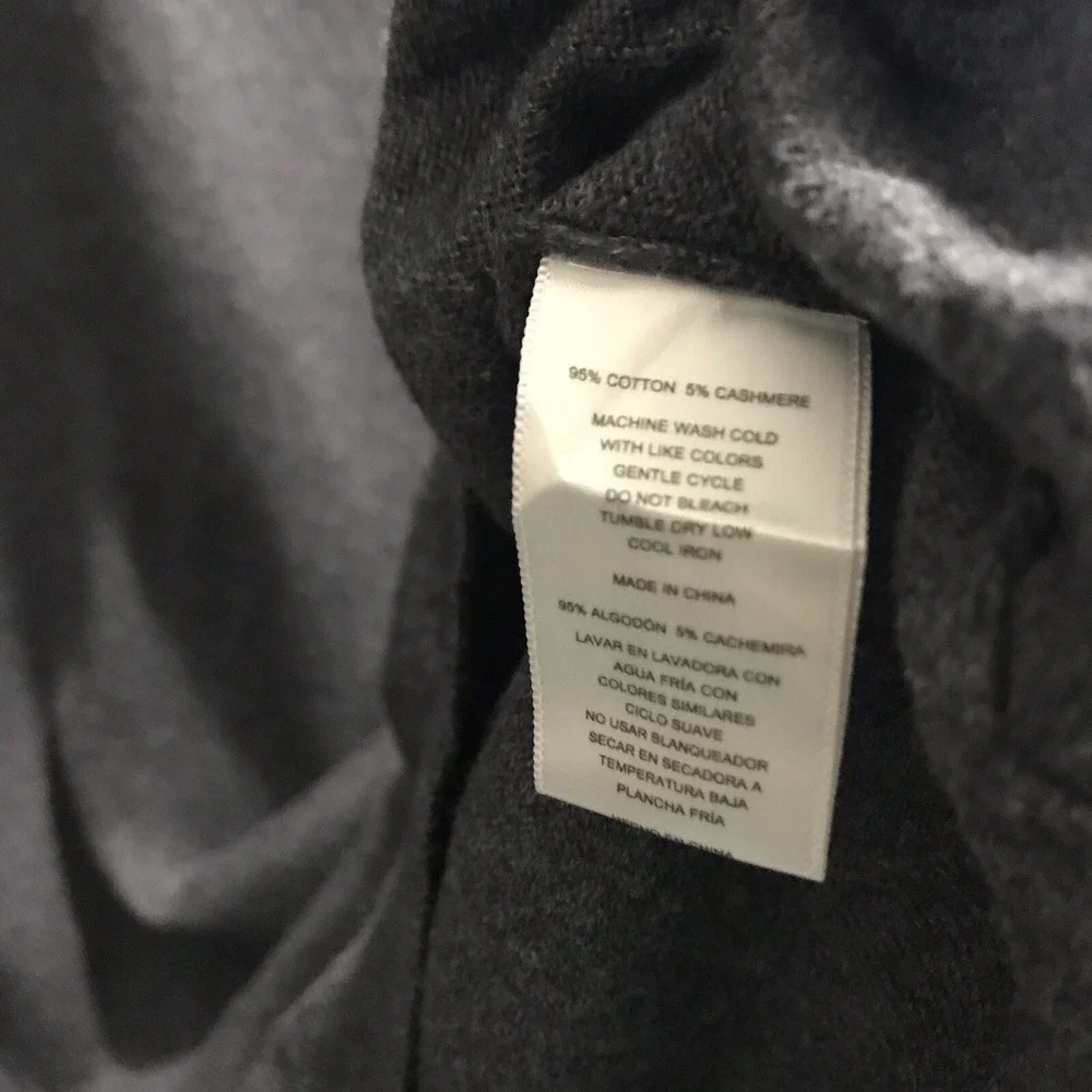 Hickey Freeman Mens Sweater XL Dark Gray‎ Pullover 95% Cotton 5% Cashmere Blend